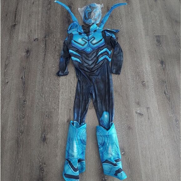 Rubie's Boy's DC Deluxe Blue Beetle Costume Jumpsuit and Mask Medium - Picture 2 of 8